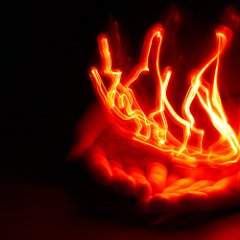 Light-Painting Feuer